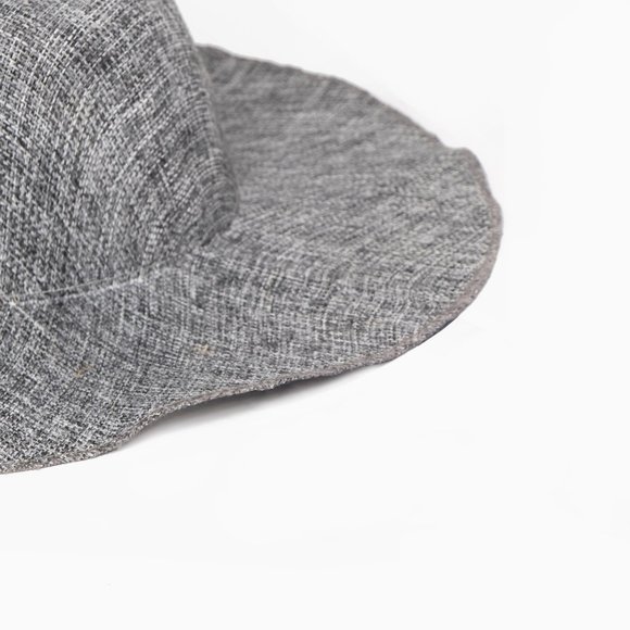 Grey foldable summer beach large brim hat - Picture 2 of 2